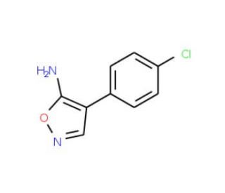 4-(4-Chloro-phenyl)-isoxazol-5-ylamine (CAS 64047-49-0) - chemical structure image