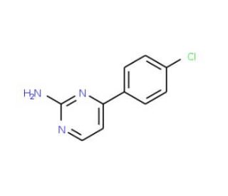 4-(4-Chloro-phenyl)-pyrimidin-2-ylamine (CAS 133256-51-6) - chemical structure image