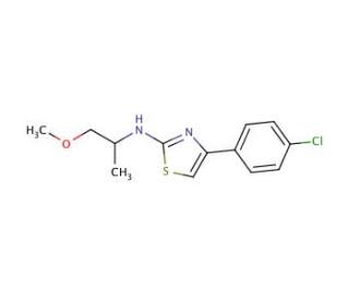 [4-(4-Chloro-phenyl)-thiazol-2-yl]-(2-methoxy-1-methyl-ethyl)-amine - chemical structure image