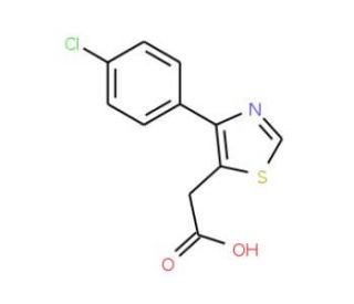 [4-(4-Chloro-phenyl)-thiazol-5-yl]-acetic acid - chemical structure image