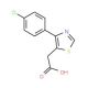 [4-(4-Chloro-phenyl)-thiazol-5-yl]-acetic acid - chemical structure image