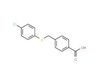 4-(4-Chloro-phenylsulfanylmethyl)-benzoic acid (CAS 88382-51-8) - chemical structure image