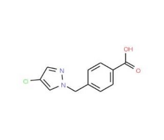 4-(4-Chloro-pyrazol-1-ylmethyl)-benzoic acid - chemical structure image