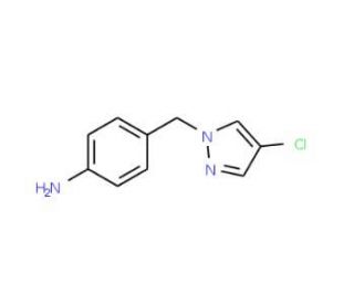 4-(4-Chloro-pyrazol-1-ylmethyl)-phenylamine - chemical structure image