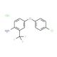 4-(4-Chlorophenoxy)-2-(trifluoromethyl)anilinehydrochloride - chemical structure image