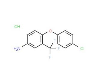 4-(4-Chlorophenoxy)-3-(trifluoromethyl)aniline hydrochloride - chemical structure image