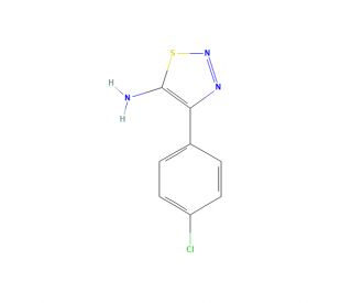 4-(4-Chlorophenyl)-1,2,3-thiadiazol-5-amine (CAS 388088-77-5) - chemical structure image