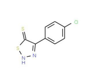 4-(4-Chlorophenyl)-1,2,3-thiadiazole-5-thiol - chemical structure image