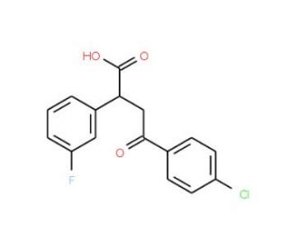 4-(4-Chlorophenyl)-2-(3-fluorophenyl)-4-oxobutanoic acid - chemical structure image