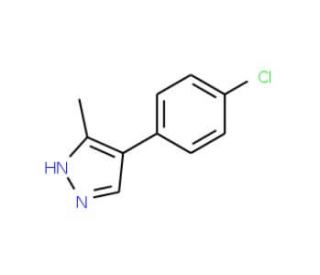 4-(4-Chlorophenyl)-3-methyl-1H-pyrazole (CAS 667400-41-1) - chemical structure image