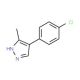 4-(4-Chlorophenyl)-3-methyl-1H-pyrazole (CAS 667400-41-1) - chemical structure image