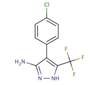 4-(4-chlorophenyl)-3-(trifluoromethyl)-1H-pyrazol-5-amine - chemical structure image