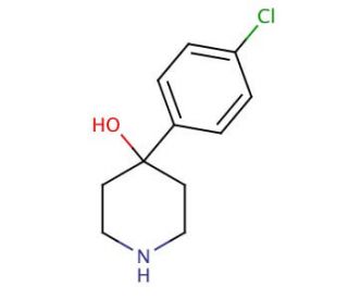 4-(4-Chlorophenyl)-4-hydroxypiperidine (CAS 39512-49-7) - chemical structure image