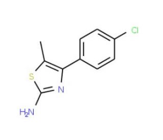 4-(4-chlorophenyl)-5-methyl-1,3-thiazol-2-amine (CAS 82632-77-7) - chemical structure image