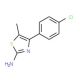 4-(4-chlorophenyl)-5-methyl-1,3-thiazol-2-amine (CAS 82632-77-7) - chemical structure image