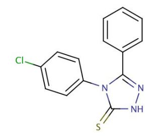 4-(4-chlorophenyl)-5-phenyl-4H-1,2,4-triazole-3-thiol - chemical structure image