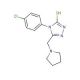 4-(4-chlorophenyl)-5-(pyrrolidin-1-ylmethyl)-4H-1,2,4-triazole-3-thiol - chemical structure image