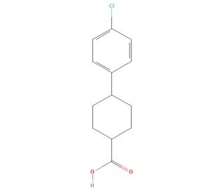 4-(4-Chlorophenyl)cyclohexanecarboxylic acid (CAS 95233-37-7) - chemical structure image