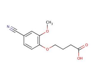 4-(4-cyano-2-methoxyphenoxy)butanoic acid - chemical structure image