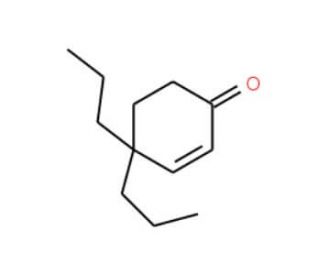 4,4-Di-N-propylcyclohexenone (CAS 60729-41-1) - chemical structure image