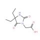 (4,4-Diethyl-2,5-dioxo-imidazolidin-1-yl)-acetic acid (CAS 714-71-6) - chemical structure image