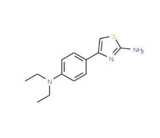 4-(4-Diethylamino-phenyl)-thiazol-2-ylamine (CAS 199915-40-7) - chemical structure image