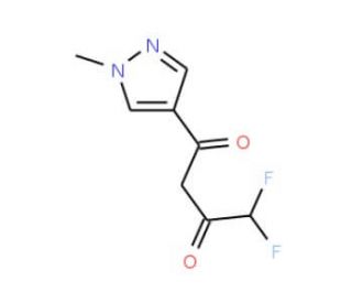 4,4-Difluoro-1-(1-methyl-1H-pyrazol-4-yl)-butane-1,3-dione (CAS 1005585-32-9) - chemical structure image