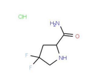 4,4-Difluoro-L-prolinamide hydrochloride (CAS 426844-51-1) - chemical structure image