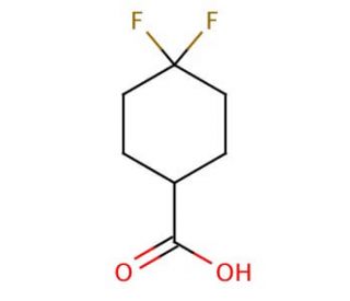 4,4-Difluorocyclohexanecarboxylic acid (CAS 122665-97-8) - chemical structure image