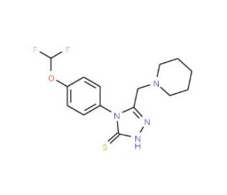 4-[4-(difluoromethoxy)phenyl]-5-(piperidin-1-ylmethyl)-4H-1,2,4-triazole-3-thiol - chemical structure image