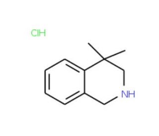 4,4-Dimethyl-1,2,3,4-tetrahydroisoquinoline HCl (CAS 41565-86-0) - chemical structure image