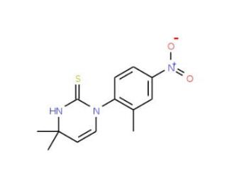 4,4-Dimethyl-1-(2-methyl-4-nitrophenyl)-1,4-dihydropyrimidine-2-thiol - chemical structure image