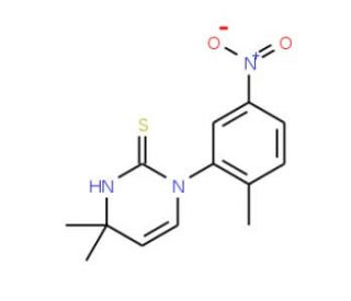4,4-Dimethyl-1-(2-methyl-5-nitrophenyl)-1,4-dihydropyrimidine-2-thiol - chemical structure image