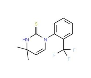 4,4-Dimethyl-1-[2-(trifluoromethyl)phenyl]-1,4-dihydropyrimidine-2-thiol - chemical structure image