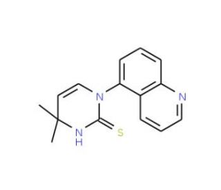 4,4-Dimethyl-1-quinolin-5-yl-1,4-dihydropyrimidine-2-thiol - chemical structure image