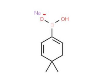 4,4-Dimethylcyclohexa-1,5-dienylboronic acid, monosodium salt (CAS 871329-70-3) - chemical structure image