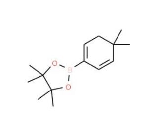 4,4-Dimethylcyclohexa-1,5-dienylboronic acid pinacol ester (CAS 871333-97-0) - chemical structure image