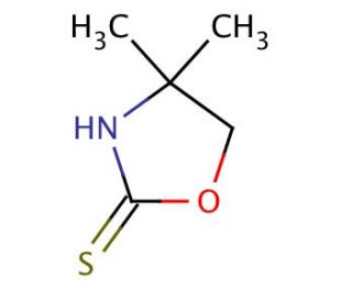 4,4-Dimethyloxazolidine-2-thione (CAS 54013-55-7) - chemical structure image