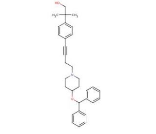 4-[4-(Diphenylmethoxy)-1-piperidinyl]-1-[4-[(2-hydroxy-1,1-dimethyl)ethyl]phenyl]butyne - chemical structure image