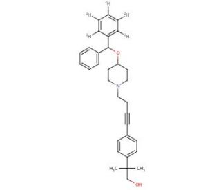 4-[4-(Diphenylmethoxy-d5)-1-piperidinyl]-1-[4-[(2-hydroxy-1,1-dimethyl)ethyl]phenyl]butyne - chemical structure image