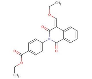 4-(4-Ethoxymethylene-1,3-dioxo-3,4-dihydro-1H-isoquinolin-2-yl)-benzoic acid ethyl ester - chemical structure image