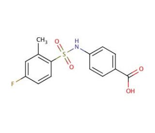 4-(4-Fluoro-2-methyl-benzenesulfonylamino)-benzoic acid - chemical structure image