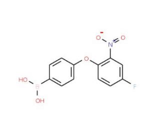 4-(4-Fluoro-2-nitrophenoxy)phenylboronic acid (CAS 957062-59-8) - chemical structure image
