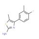 4-(4-Fluoro-3-methyl-phenyl)-5-methyl-thiazol-2-ylamine - chemical structure image