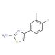 4-(4-Fluoro-3-methyl-phenyl)-thiazol-2-ylamine - chemical structure image