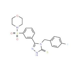 4-(4-Fluoro-benzyl)-5-[3-(morpholine-4-sulfonyl)-phenyl]-4H-[1,2,4]triazole-3-thiol - chemical structure image