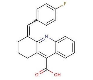4-(4-Fluoro-benzylidene)-1,2,3,4-tetrahydro-acridine-9-carboxylic acid - chemical structure image
