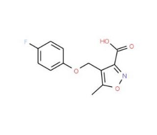 4-(4-Fluoro-phenoxymethyl)-5-methyl-isoxazole-3-carboxylic acid - chemical structure image