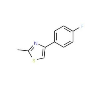 4-(4-Fluoro-phenyl)-2-methyl-thiazole (CAS 450-29-3) - chemical structure image