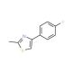 4-(4-Fluoro-phenyl)-2-methyl-thiazole (CAS 450-29-3) - chemical structure image